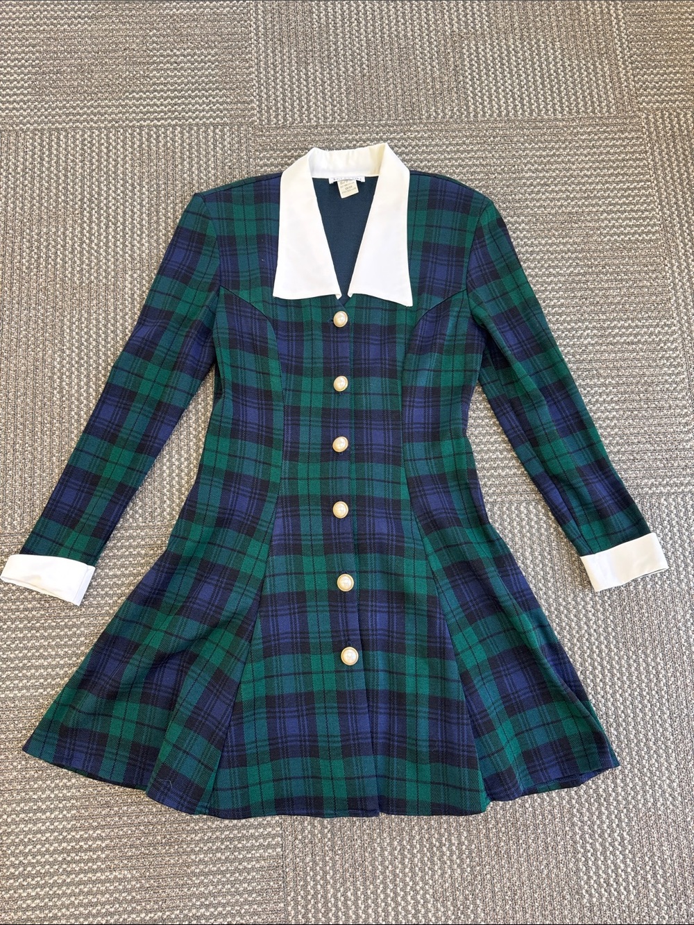 Vintage Just Jaclyn Tartan Plaid Schoolgirl Mini Dress, size M
